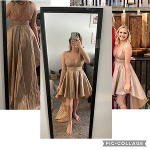 Gold high/low formal dress!